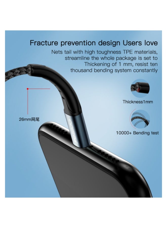 Yesido CA64 USB C-Lightning Cable, 20W Power Delivery, USB 2.0, Data Transfer up to 480 Mbps, Black - Image 4