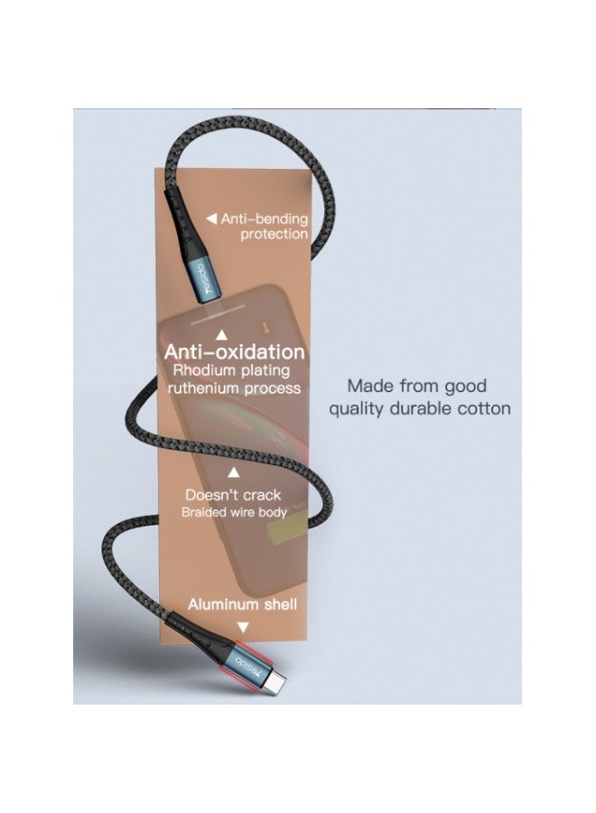 Yesido CA64 USB C-Lightning Cable, 20W Power Delivery, USB 2.0, Data Transfer up to 480 Mbps, Black - Image 2