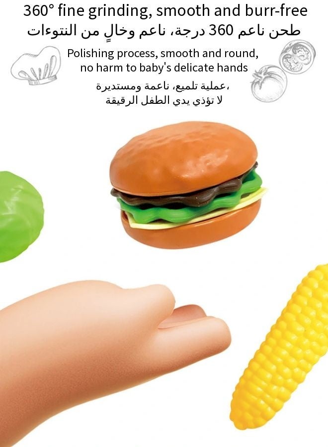 جني ثروة مجموعة ألعاب المطبخ، مجموعة ألعاب تقمص الأدوار للأطفال، مطبخ ألعاب مكون من 33 قطعة مع بخار وأضواء واقعية، لعبة تقمص الأدوار، محاكاة مشاهد الطعام والطهي، الهدية المثالية للأولاد والبنات من سن 3 سنوات فما فوق. - Image 5