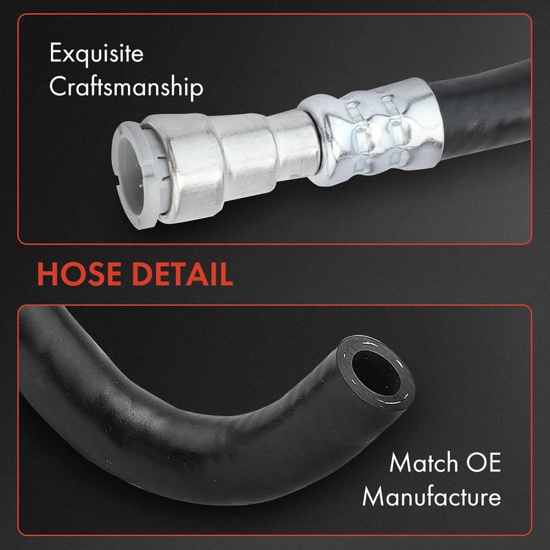 A-Premium APremium Power Steering Return Hose Line Assembly Compatible with BMW X5 20012006 30L Cooler To Reservoir - Image 5