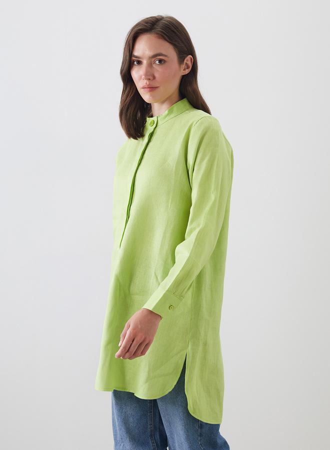 LC WAIKIKI Judge Collar 100% Linen Women's Shirt Tunic - Image 1