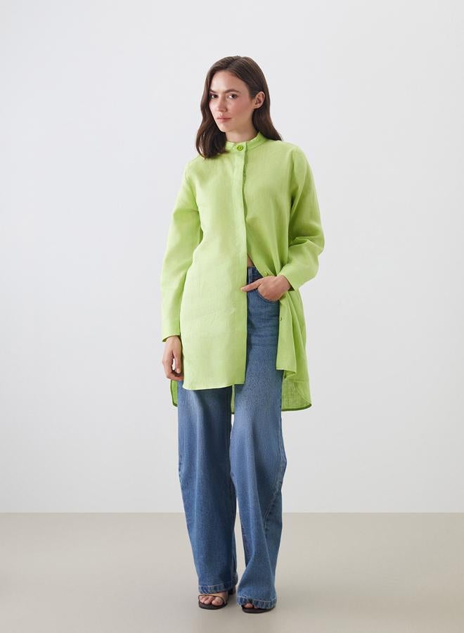 LC WAIKIKI Judge Collar 100% Linen Women's Shirt Tunic - Image 2