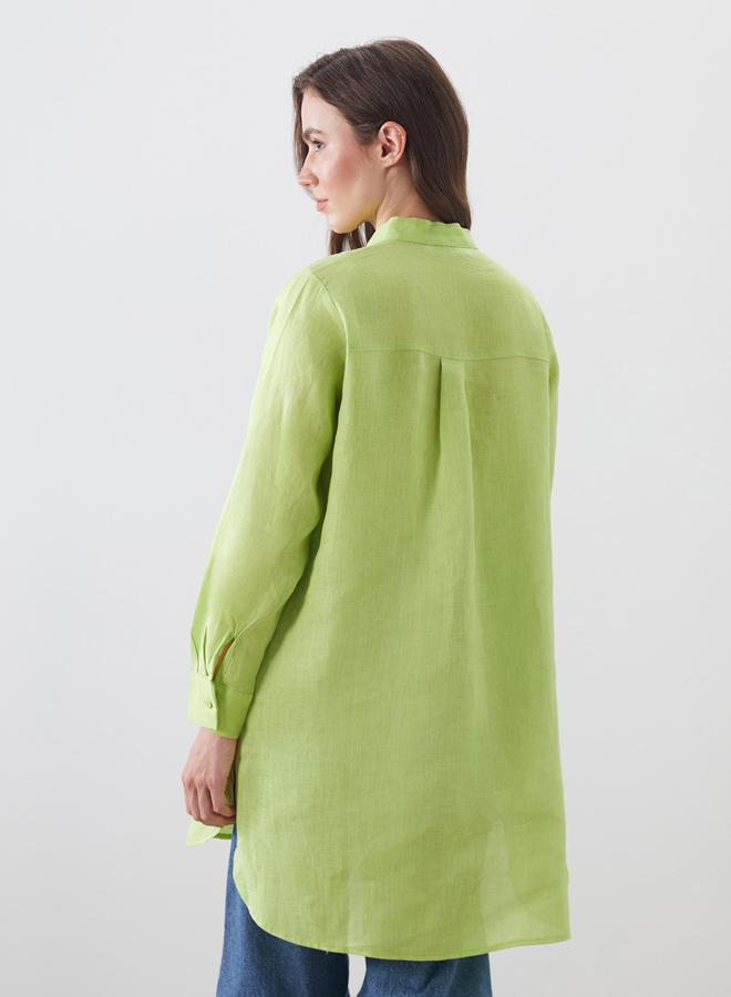 LC WAIKIKI Judge Collar 100% Linen Women's Shirt Tunic - Image 4