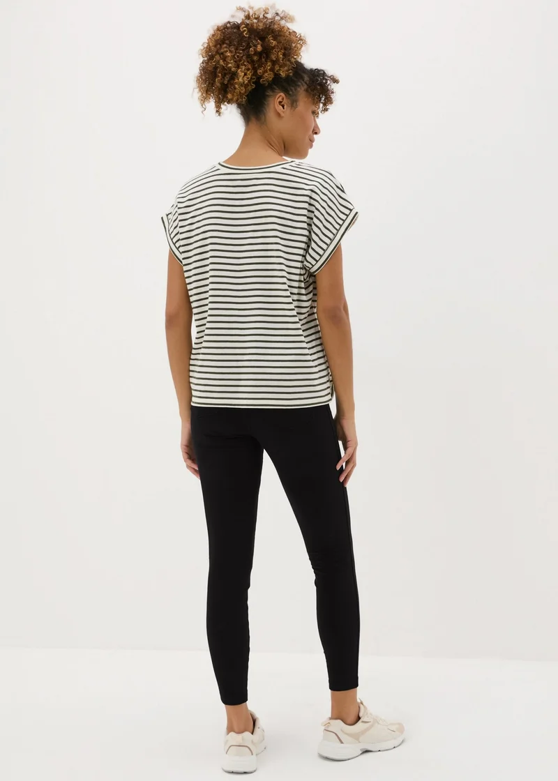 ماتلان Black Denim Look Ankle Length Leggings