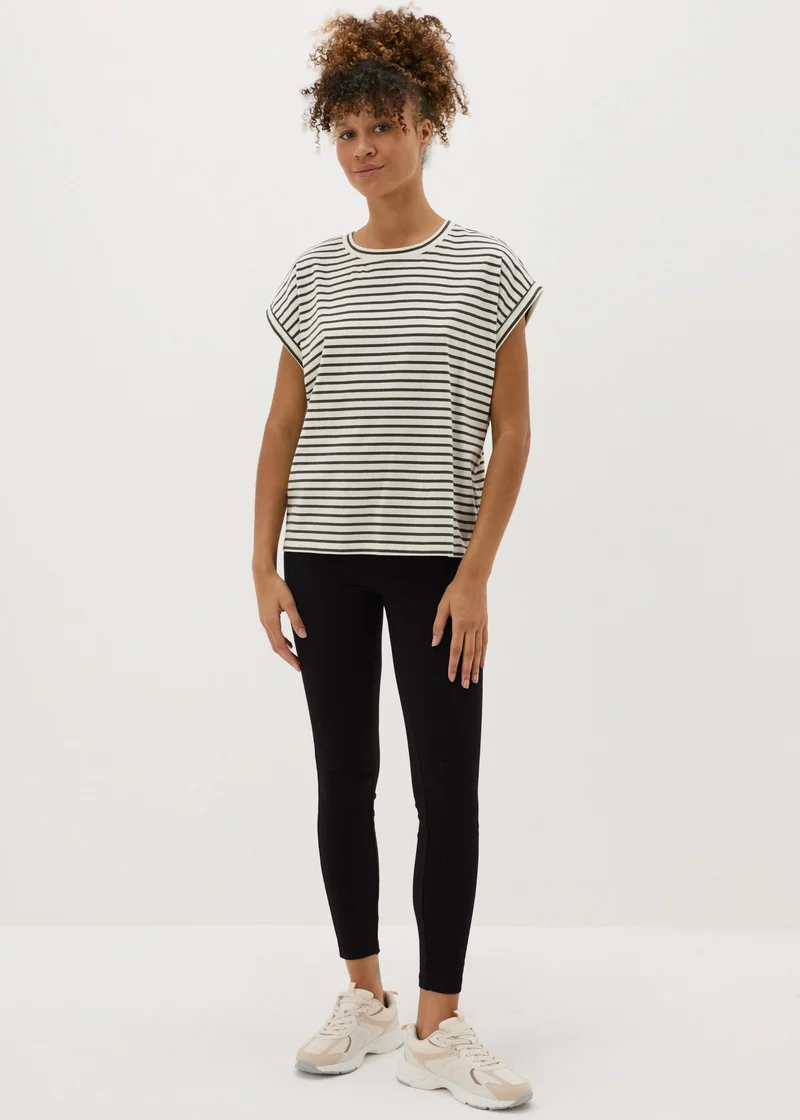 ماتلان Black Denim Look Ankle Length Leggings