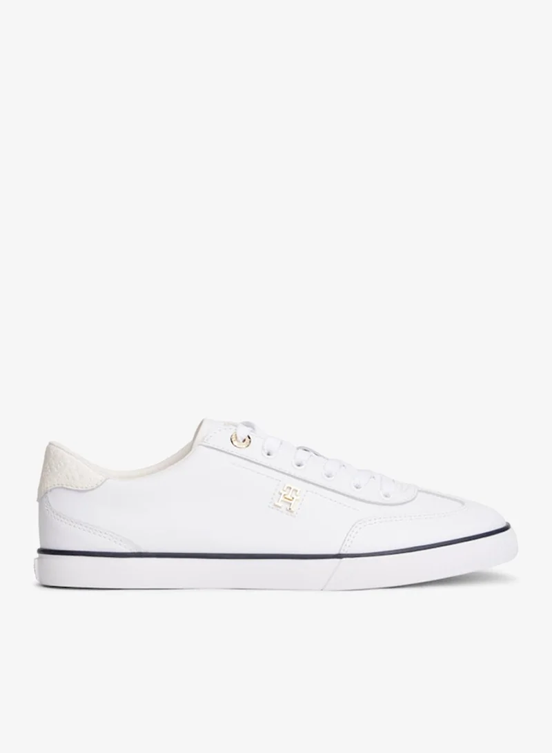 Leather Monogram Lace-Up Trainers