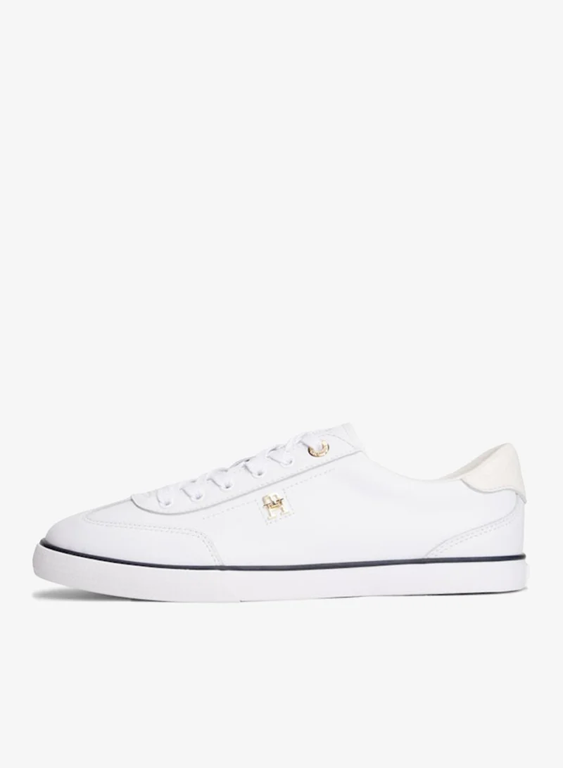 TOMMY HILFIGER  Leather Monogram Lace-Up Trainers for Women | Best Price UAE