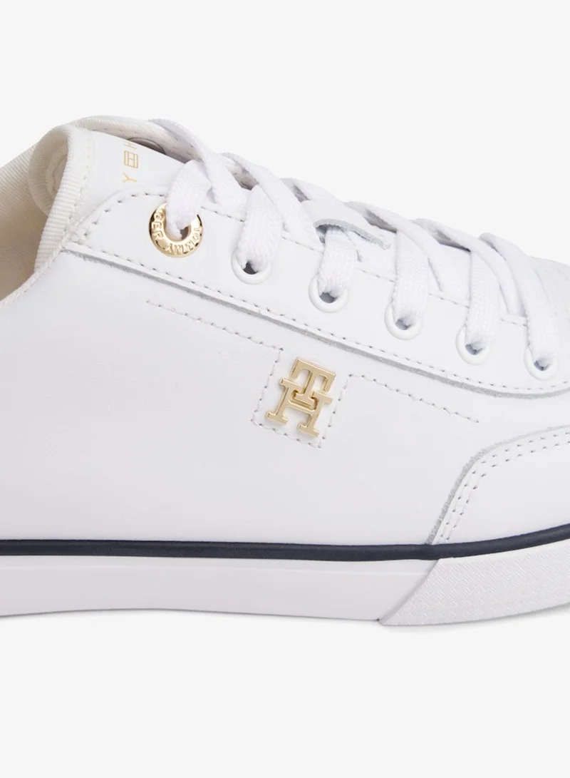 TOMMY HILFIGER  Leather Monogram Lace-Up Trainers for Women | Best Price UAE