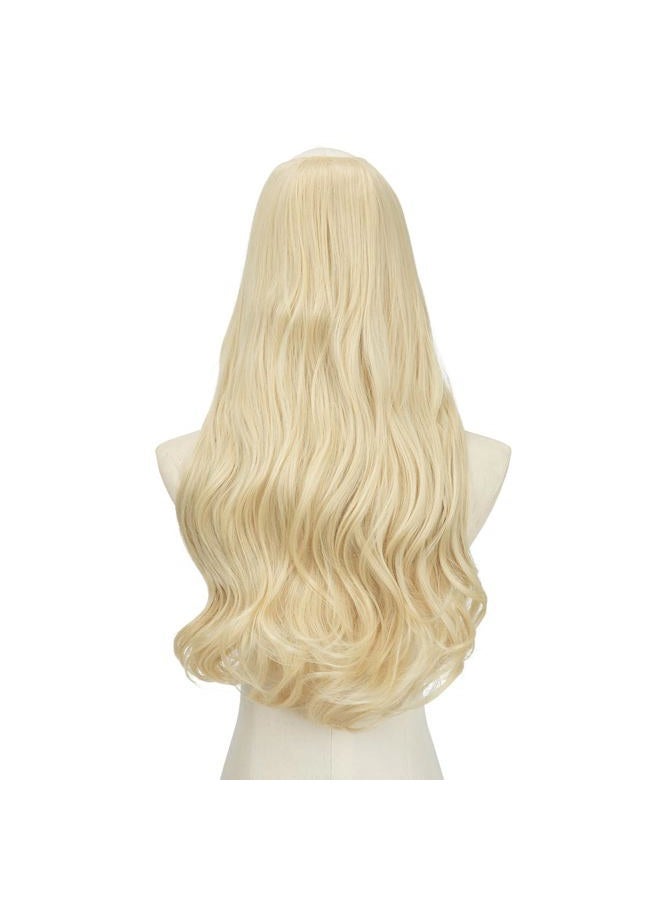 SARLA إضافات شعر اصطناعية طويلة ومجعدة وكثيفة على شكل حرف U للنساء شقراء شاطئية 24 بوصة - Image 2