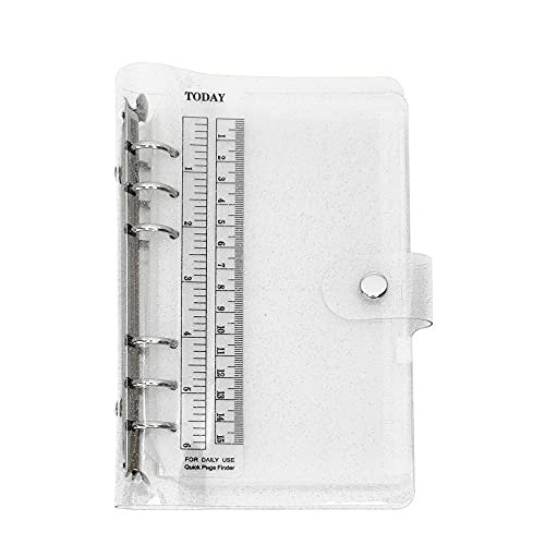 Zelten A6 A5 6-Holes Colorful PVC Cover Round Ring View Binder with Snap Button Closure File Folder for Loose Leaf Sheet Protectors Notebook Refill (Starry Sky, A5 Combo) - Image 1