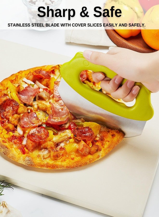 MUMSUNG Pizza Dough Docker Roller with Stainless Steel Spikes and Pizza Cutter with Protective Cover, Includes Cleaning Brush and Canvas Bag, Perfect for Homemade Pizza, Pie, and Pastry - Image 3