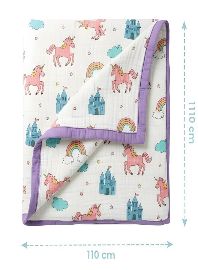 أو بيبي بطانية أطفال من الموسلين من أوبابي، 6 طبقات | قطن فاخر، ناعم ومسامي | مثالية للأطفال حديثي الولادة | بطانية خفيفة الوزن مناسبة لجميع الفصول - Image 2