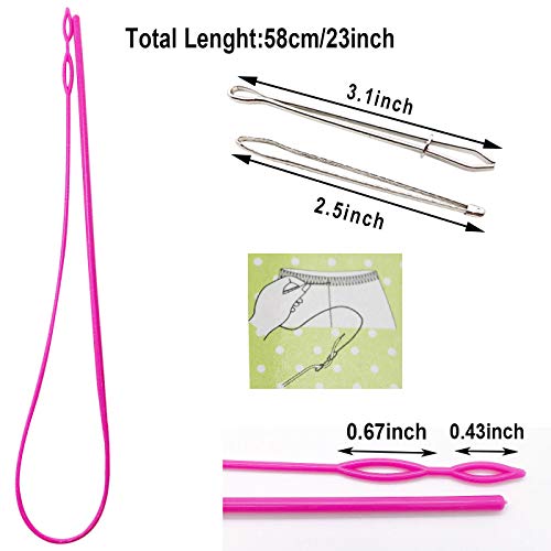 Luckkyme 30Pack Replacement Drawstrings Drawcords 3 Pieces Easy Drawstring Threader Replacement Tool with 8 Pieces Cord Locks - Image 2
