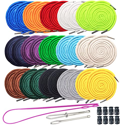 Luckkyme 30Pack Replacement Drawstrings Drawcords 3 Pieces Easy Drawstring Threader Replacement Tool with 8 Pieces Cord Locks - Image 1