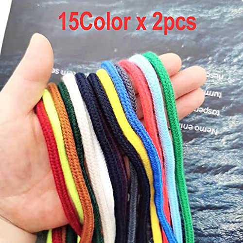 Luckkyme 30Pack Replacement Drawstrings Drawcords 3 Pieces Easy Drawstring Threader Replacement Tool with 8 Pieces Cord Locks - Image 3