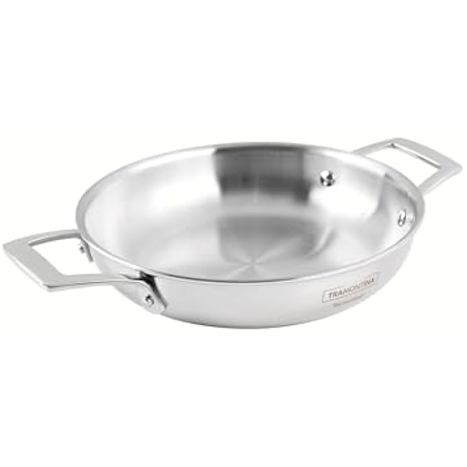 Grano DoubleHandled StainlessSteel Frying Pan With TripleLayer Body 20 Cm 12 L Without Packaging