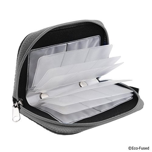 Eco-Fused Memory Card Case - Fits up to 22x SD, SDHC, Micro SD, Mini SD and 4X CF - Holder with 22 Slots (Black & Grey / 22 Slots - 2 Pack) - Image 3