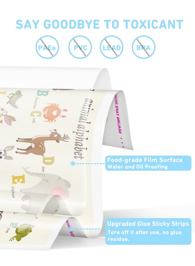 Babebay Disposable Placemats For Baby 40 Pack Sticky Toddler Placemat For Restaurants Dining Table Party Travel 12" X 18" With 3 Designs - Image 2