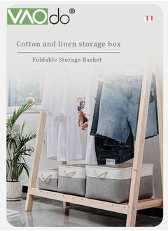 3PCS Cotton Linen Storage Box Foldable Storage Box With Cotton Handle Non-woven Fabric Dustproof Storage Basket Gray - pzsku/Z02C25115A8B0C36DB0FEZ/45/_/1685500571/0a368238-1362-49c4-bd32-d729616b2ddd