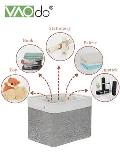 3PCS Cotton Linen Storage Box Foldable Storage Box With Cotton Handle Non-woven Fabric Dustproof Storage Basket Gray - pzsku/Z02C25115A8B0C36DB0FEZ/45/_/1685500573/e77de81f-a058-46e0-8dd1-9d4de56ed6e7