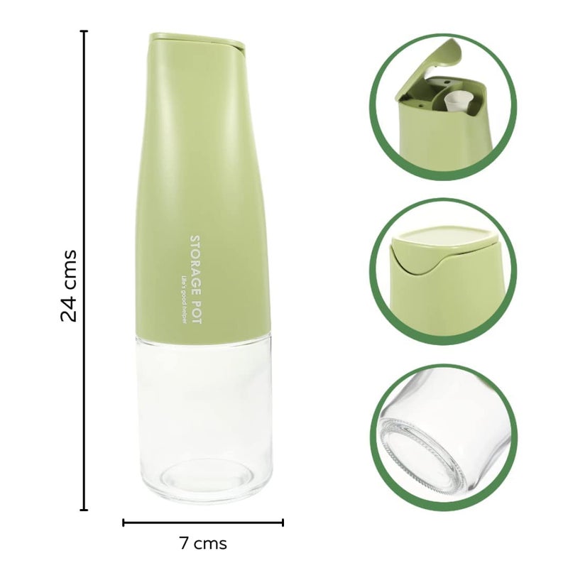 WEZOSHINET Oil Dispenser Bottle Glass Oil and Vinegar Dispenser Glass Bottle with Gravity Automatic Opening and Closing Bottle Drip Free Spout Oil Dispenser Bottle for Kitchen 500 ml Pack of 1 - Image 4