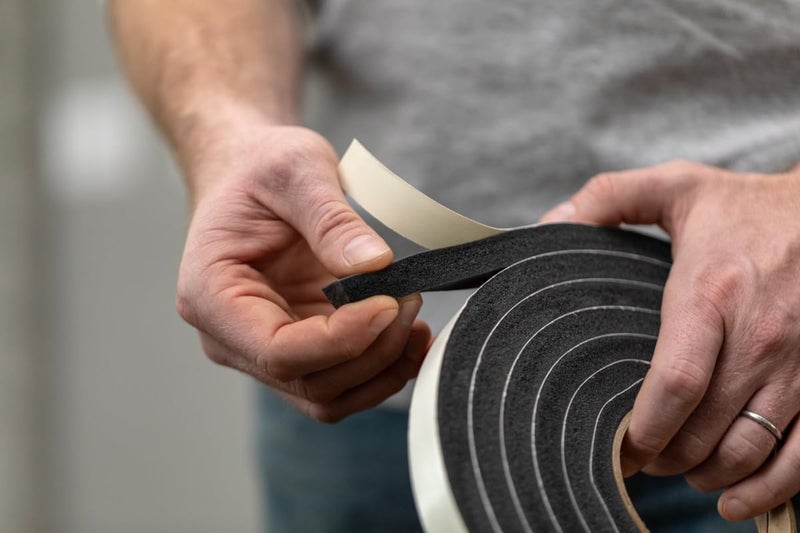 Duck Brand Self Adhesive Foam Weatherstrip Seal for Extra Large Gaps, 20 Total Feet, Window and Door Seal Strip Foam Tape, 3/8-Inch Wide x 5/16-Inch Thick x 10-Feet Long, 2 Rolls, Charcoal (285645) - Image 4