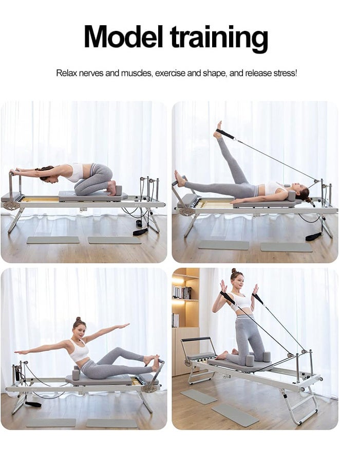 RATSAW Foldable Pilates Reformer Machine Pilates Yoga Equipment Bed for Home Use Suitable for Beginners and Intermediate Users  - Image 2