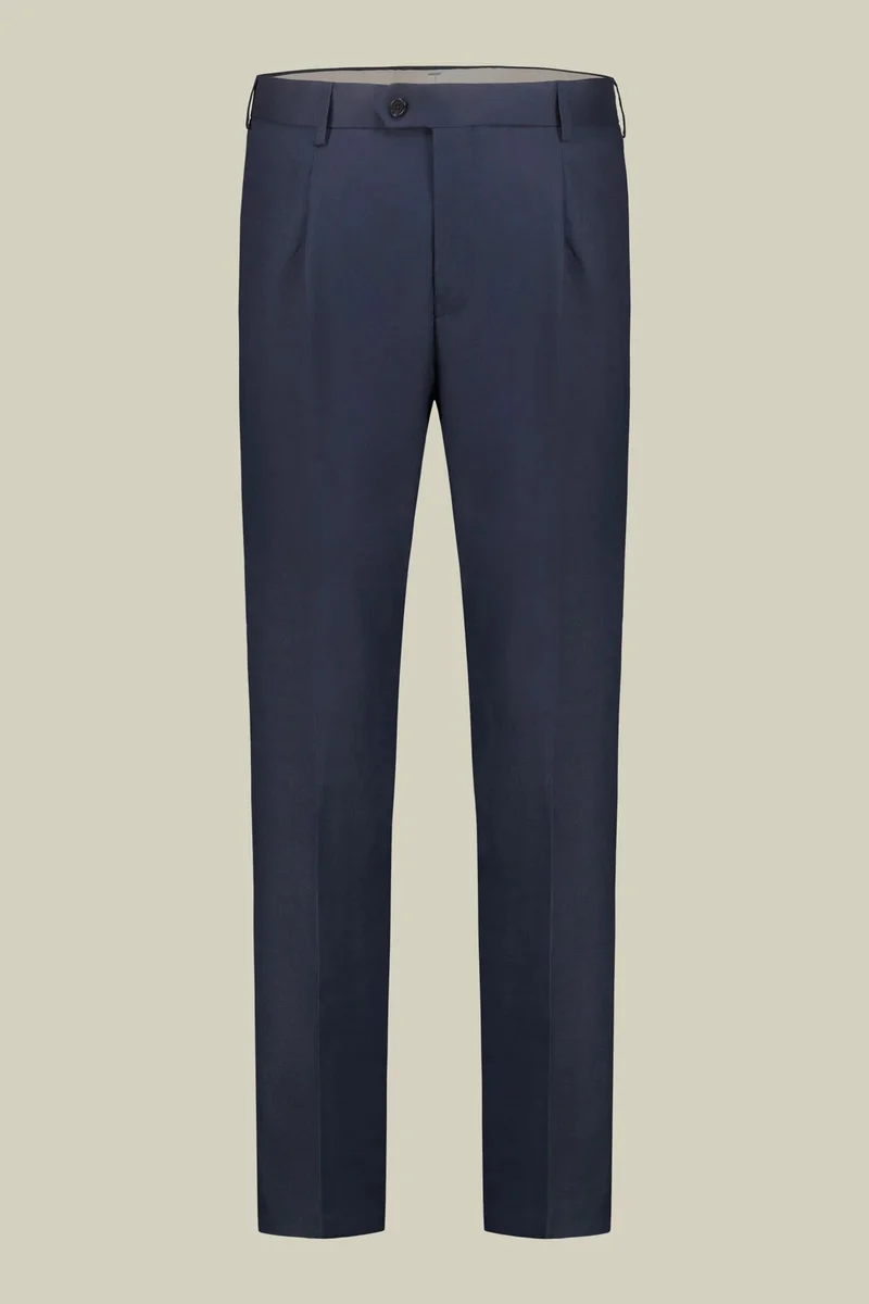 Doppelganger  Men's double-breasted suit in 100% linen, regular fit - DK Blue for Men | Best Price UAE