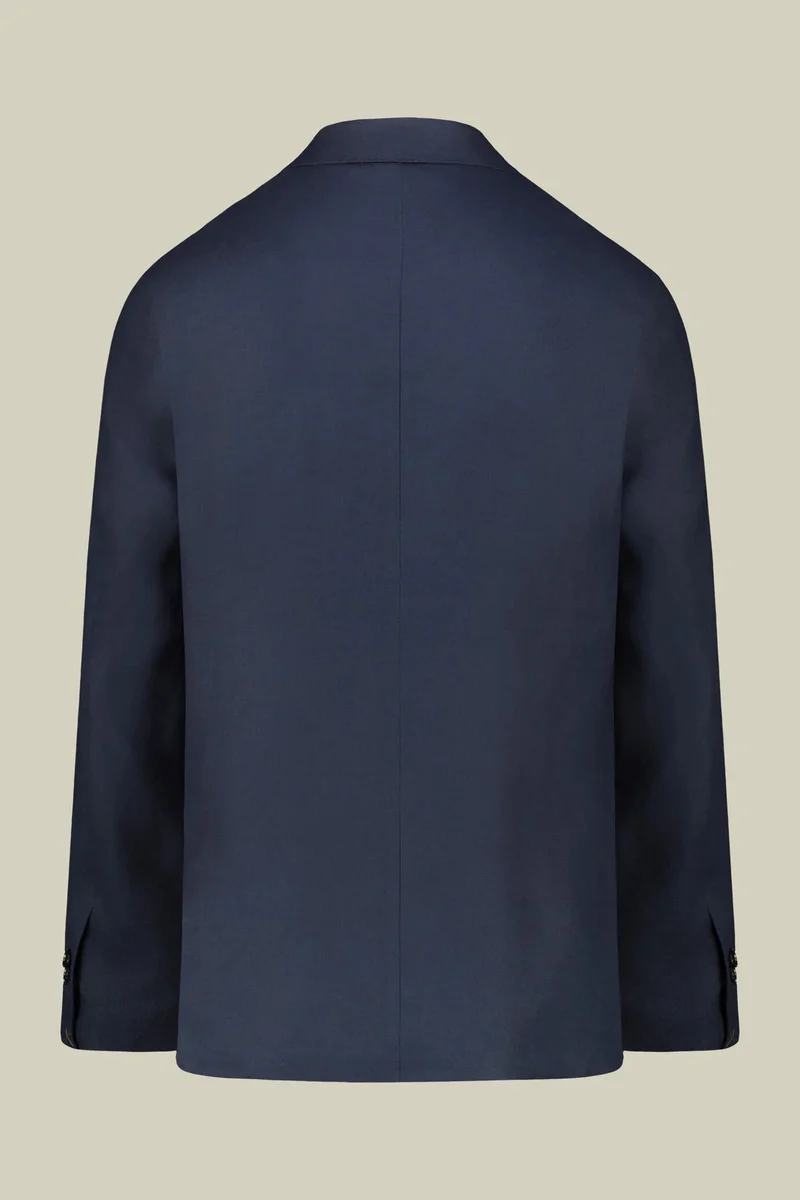 Doppelganger  Men's double-breasted suit in 100% linen, regular fit - DK Blue for Men | Best Price UAE