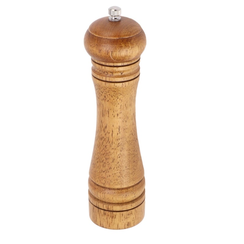Wooden Pepper Grinder Medium Size Adjustable Coarseness - Ceramic Grinding Core Manual Oak Pepper Mill for Home Use - Image 3