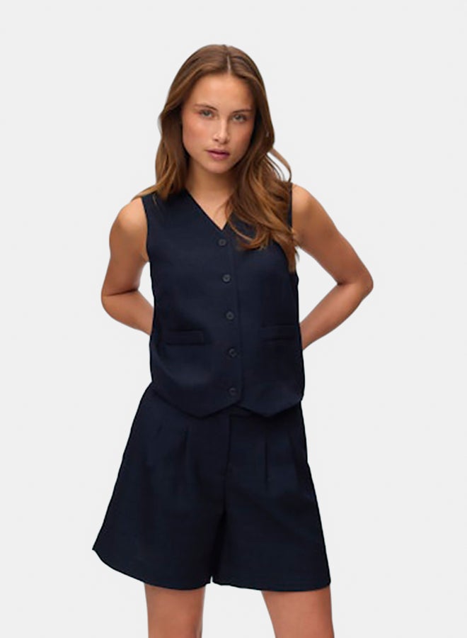 VERO MODA VERO MODA Womens Maj Sleeveless Short Waistcoat  - Image 3