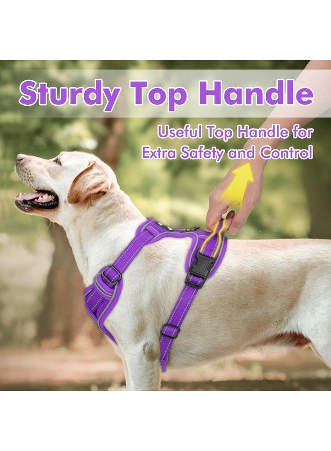 Joytale Joytale Step-in No Pull Dog Harness for Small Dogs with 2 Leash Clips, Reflective Pet Vest with Easy Control Handle, Adjustable Soft Padded Harness for Walking and Training, Purple,S  - Image 3