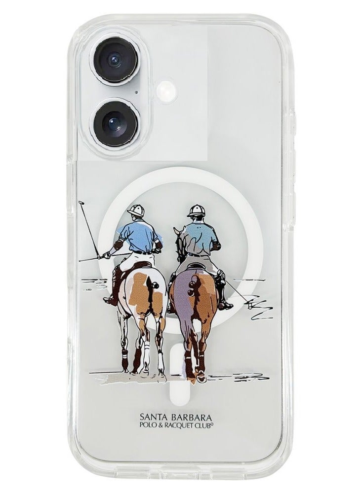 Santa Barabara Polo Santa Barbara Polo Racquet Club iPhone 16 Willie Transparent Magsafe Cover – Morandi - Image 1