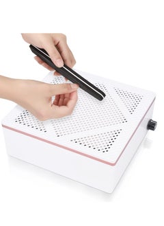 Nail Dust Collector, Super Quiet Dust Collector Machine Reusable Filter and Powerful 60W Nail Vacuum Cleaner Fan, Electric Manicure Tool for Acrylic Nails Builder Extension Hard Nails