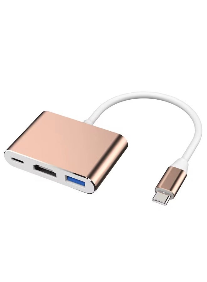 HDMI Cable Adapter 3 in 1 Type-C HDMI AND USB - Image 1