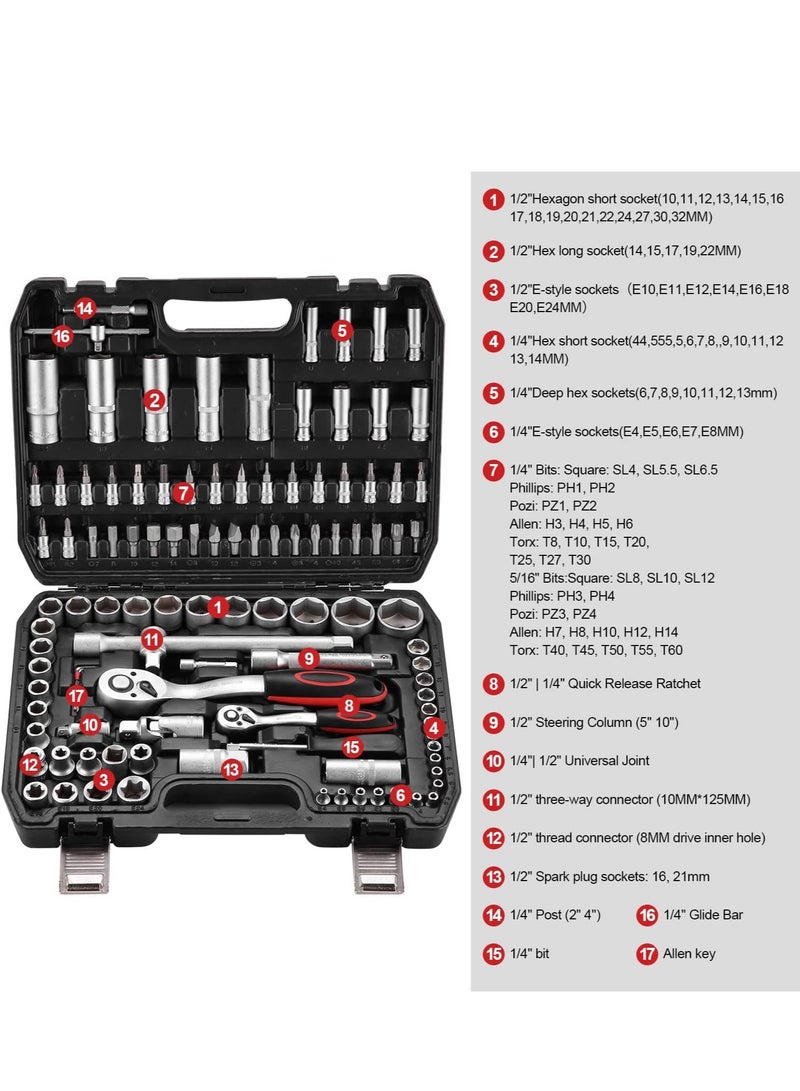 ايتي لايف مجموعة أدوات إصلاح السيارات المكونة من 108 قطعة - Image 2