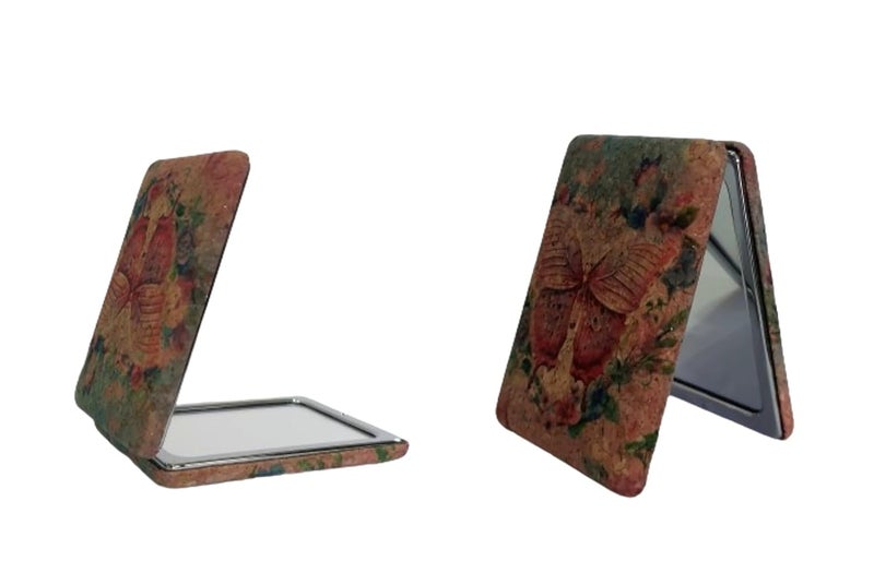 Generic Rectangle Compact Mirror with Floral Design 2x1 Magnifying Glass 35L x 28W inches  - Image 3