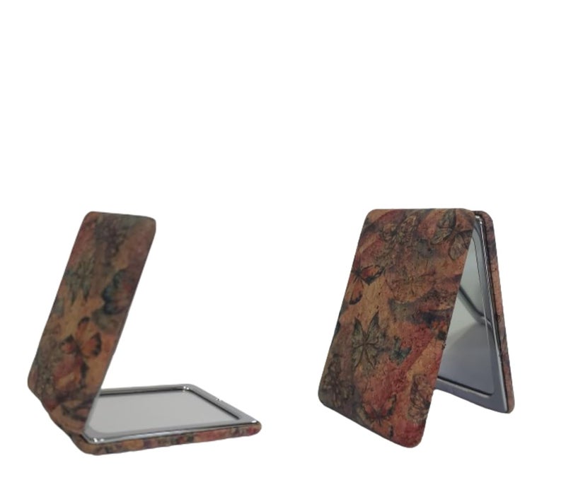 Generic Rectangle Compact Mirror with Floral Design 2x1 Magnifying Glass 35L x 28W inches  - Image 4