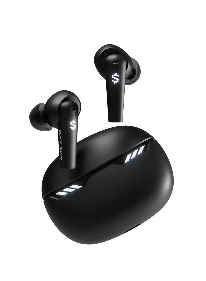 بلاك شارك سماعة رأس بلوتوث لاسلكية من بلاك شارك T10، سماعة رأس رياضية مزدوجة الوضع مقاومة للماء باللون الأسود - Image 2