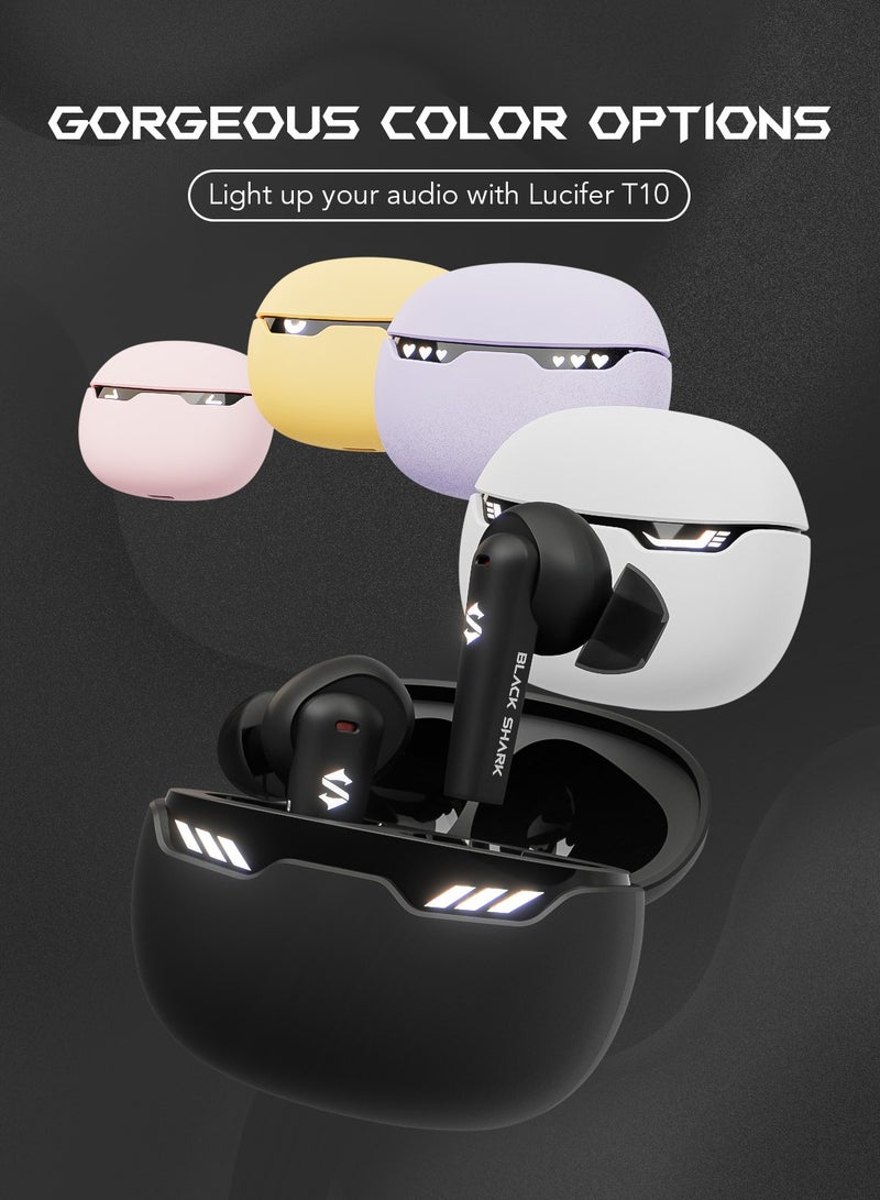 بلاك شارك سماعة رأس بلوتوث لاسلكية من بلاك شارك T10، سماعة رأس رياضية مزدوجة الوضع مقاومة للماء باللون الأسود - Image 4