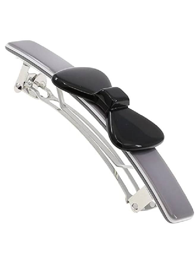 CAMILA Paris Cp3371 French Hair Barrette Clip For Girls Handmade Gray And Black Strong Hold Grip Hair Clips For Women No Slip And Durable Styling Girls Hair Accessories Made In France - Image 1