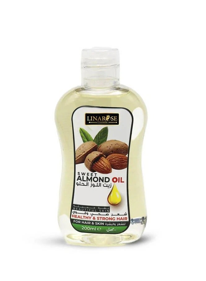 LINA ROSE Sweet almond oil for hair and skin 200 ml