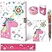 GINMLYDA Girls Diary with Lock Unicorn Secret Diary Set Incl Kids Lockable Journal Memo 6Multicolor Pen Ruler Eraser Sharpener Writing Notebook Gift for Girls 610 - Image 2