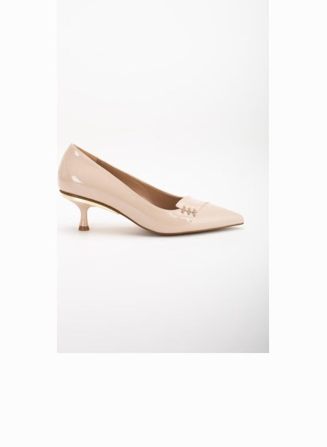 Slices Shoes Large Size Patent Leather Stone Side Faced Skin Women's Short Heeled Shoes - Image 1