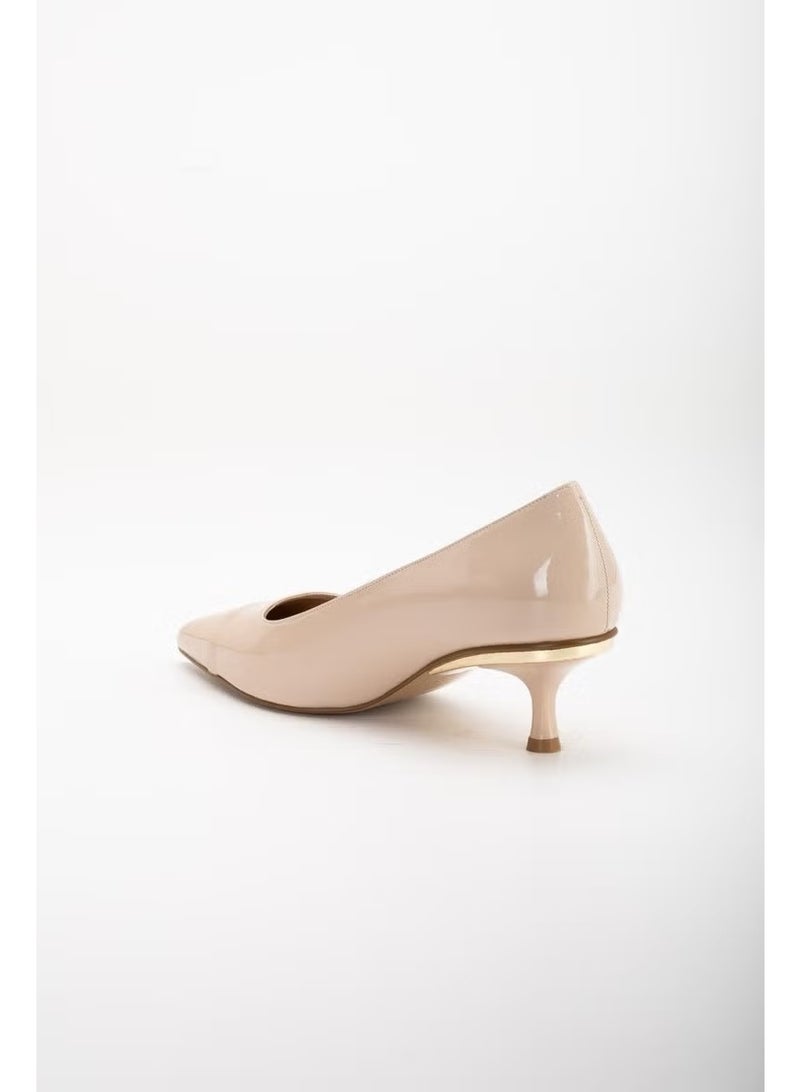Slices Shoes Large Size Patent Leather Stone Side Faced Skin Women's Short Heeled Shoes - Image 5