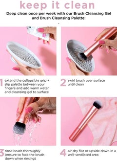 MOSH 5 Essential Makeup Tools for Flawless Application - Everyday Essentials Set, Tapered, Soft & Fluffy Bristles for Blending Powder Blush Evenly  - Image 5