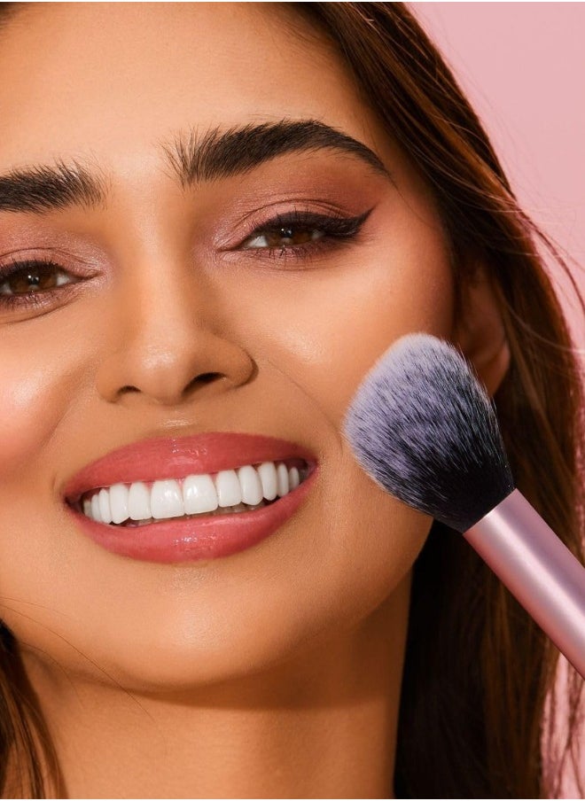 MOSH - 5 Essential Makeup Tools for Flawless Application - Everyday Essentials Set, Tapered, Soft & Fluffy Bristles for Blending Powder Blush Evenly - Image 1