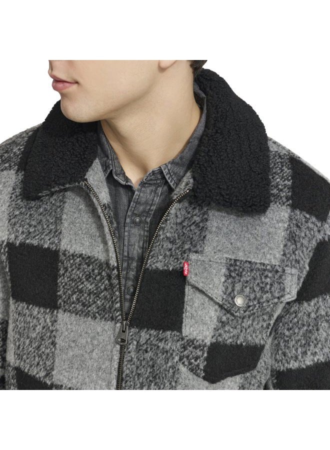Levi's mens Levi's Men's Wool Blend Depot Jacket, Black/Grey Buffalo Check, L - Image 2