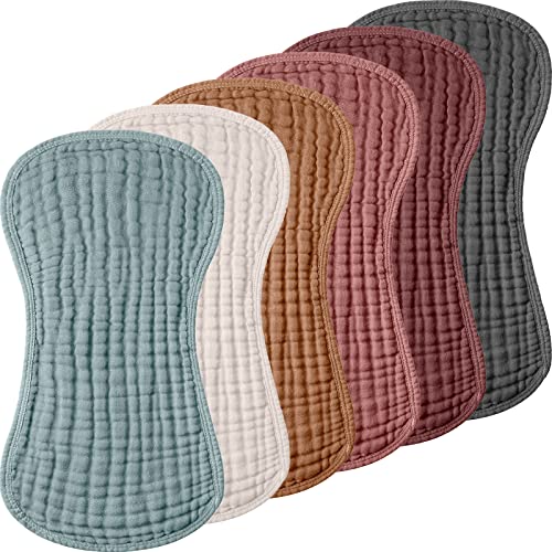 Frienda 6 Pack Muslin Burp Cloths Cotton Large 20x 9 Extra Absorbent and Soft Baby Burping Cloth for Baby Boy Girl UnisexFresh Colors - Image 1