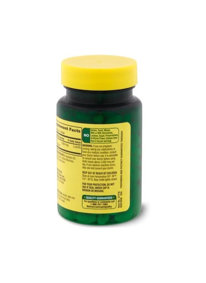 SPRING VALLEY - Biotina 1000mcg 150 softgels - Image 1